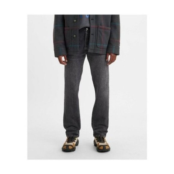 LEVI'S MENS 501 ORIGINAL STRAIGHT JEANS BLACK DENIM 38X30 NWT - Picture 1 of 2